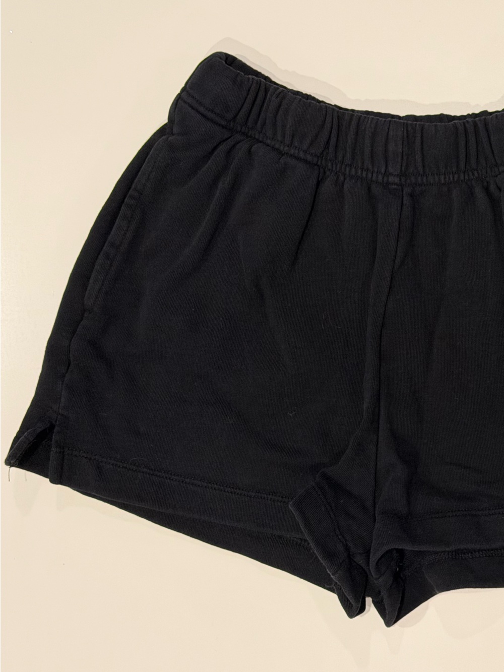Dynamite Black Elastic-Waist Athletic Shorts